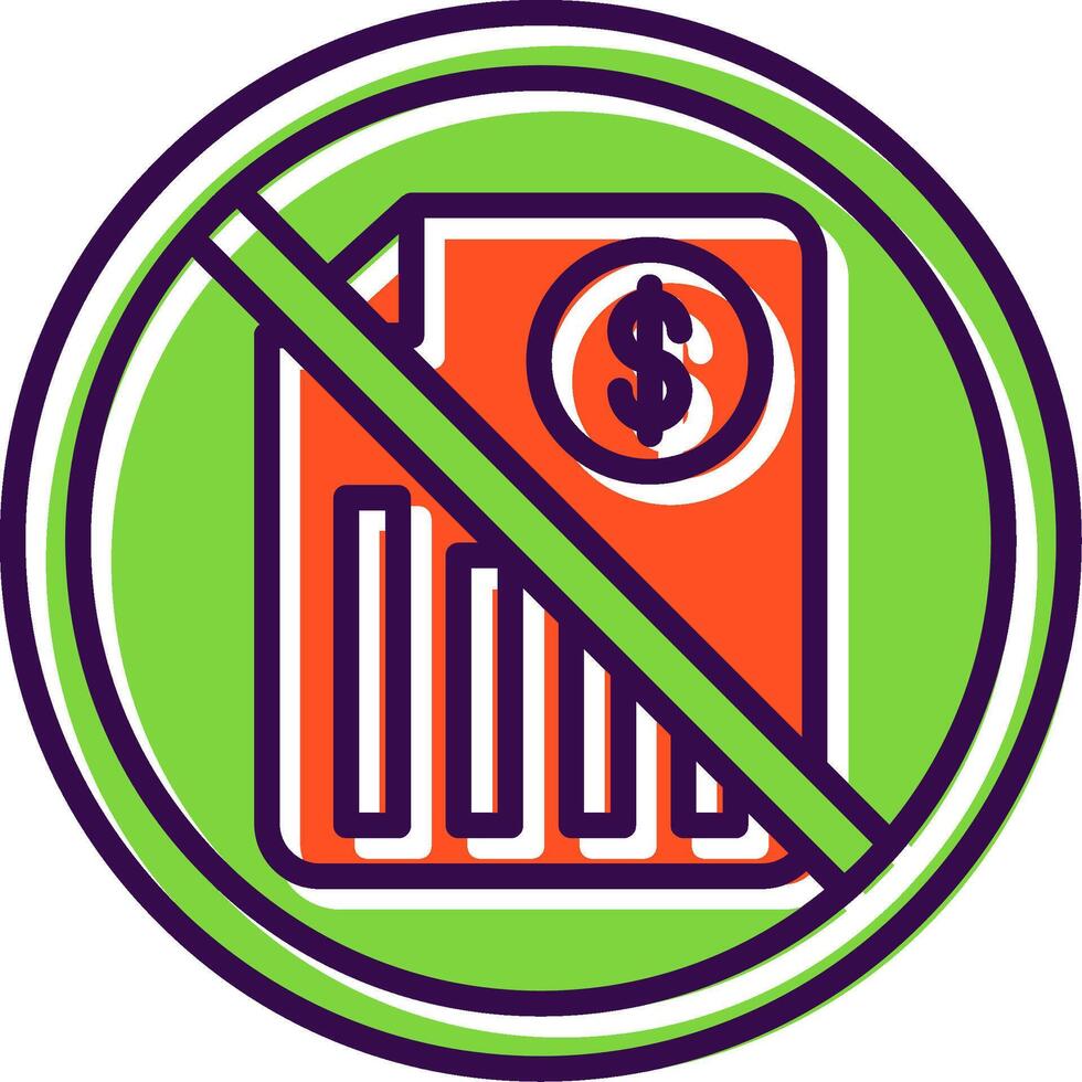 Prohibited Sign filled Design Icon vector