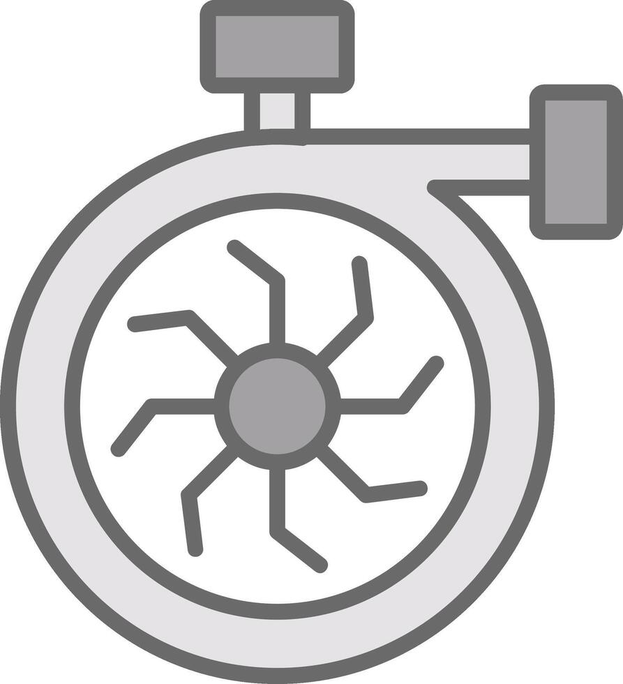 Turbo Engine Line Filled Light Icon vector