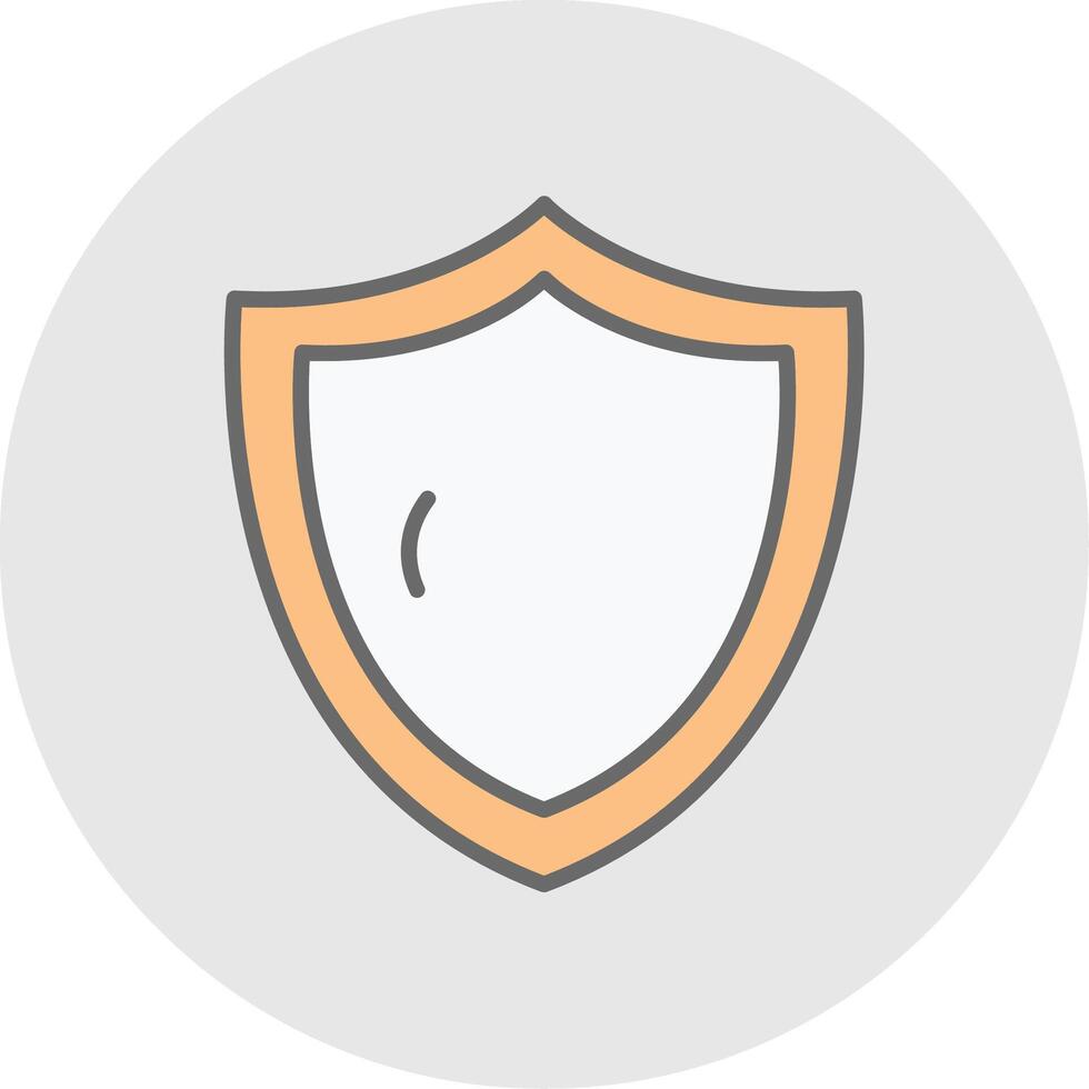 Security Shield Line Filled Light Icon vector