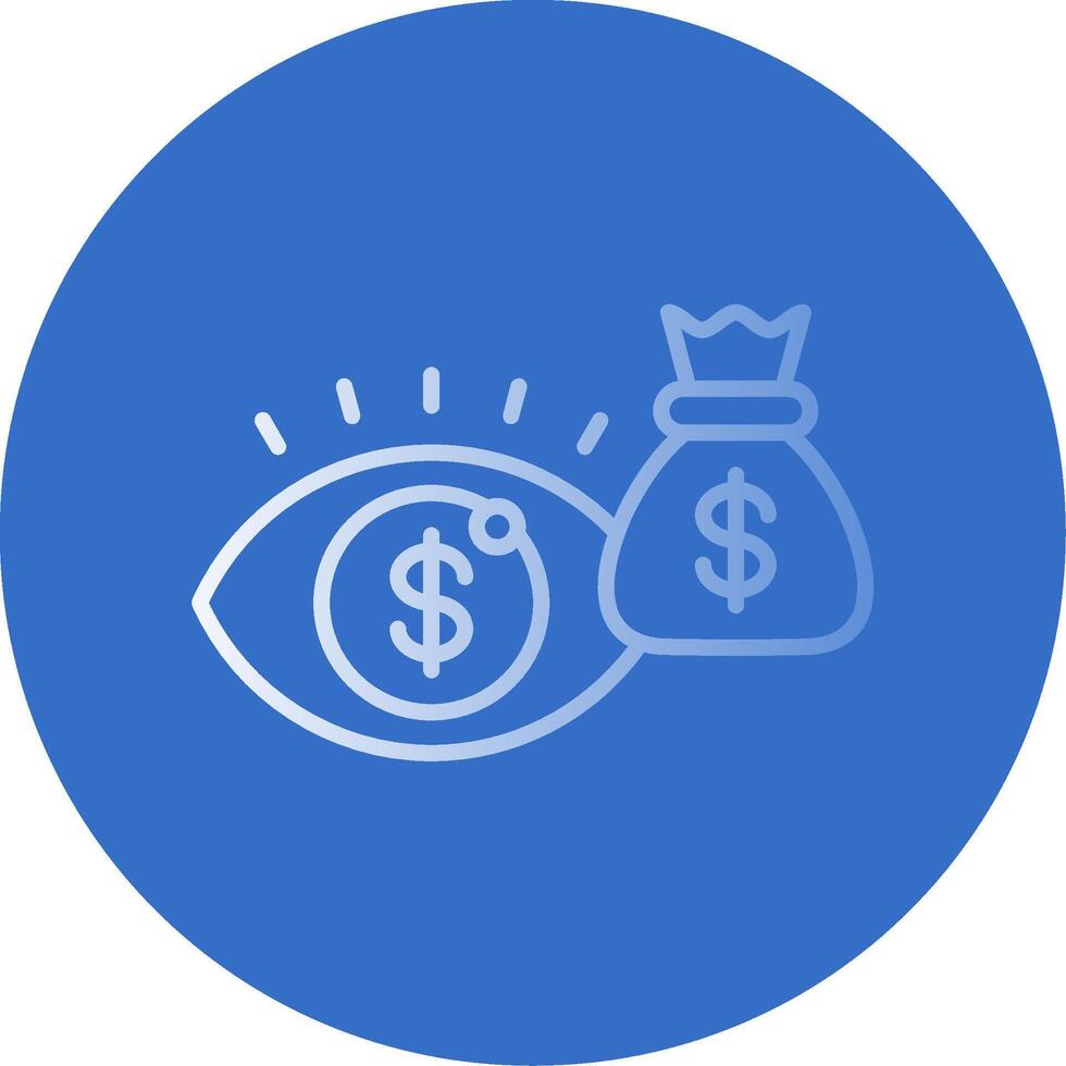 Vision Flat Bubble Icon vector