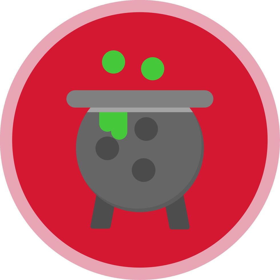 Cauldron Flat Multi Circle Icon vector