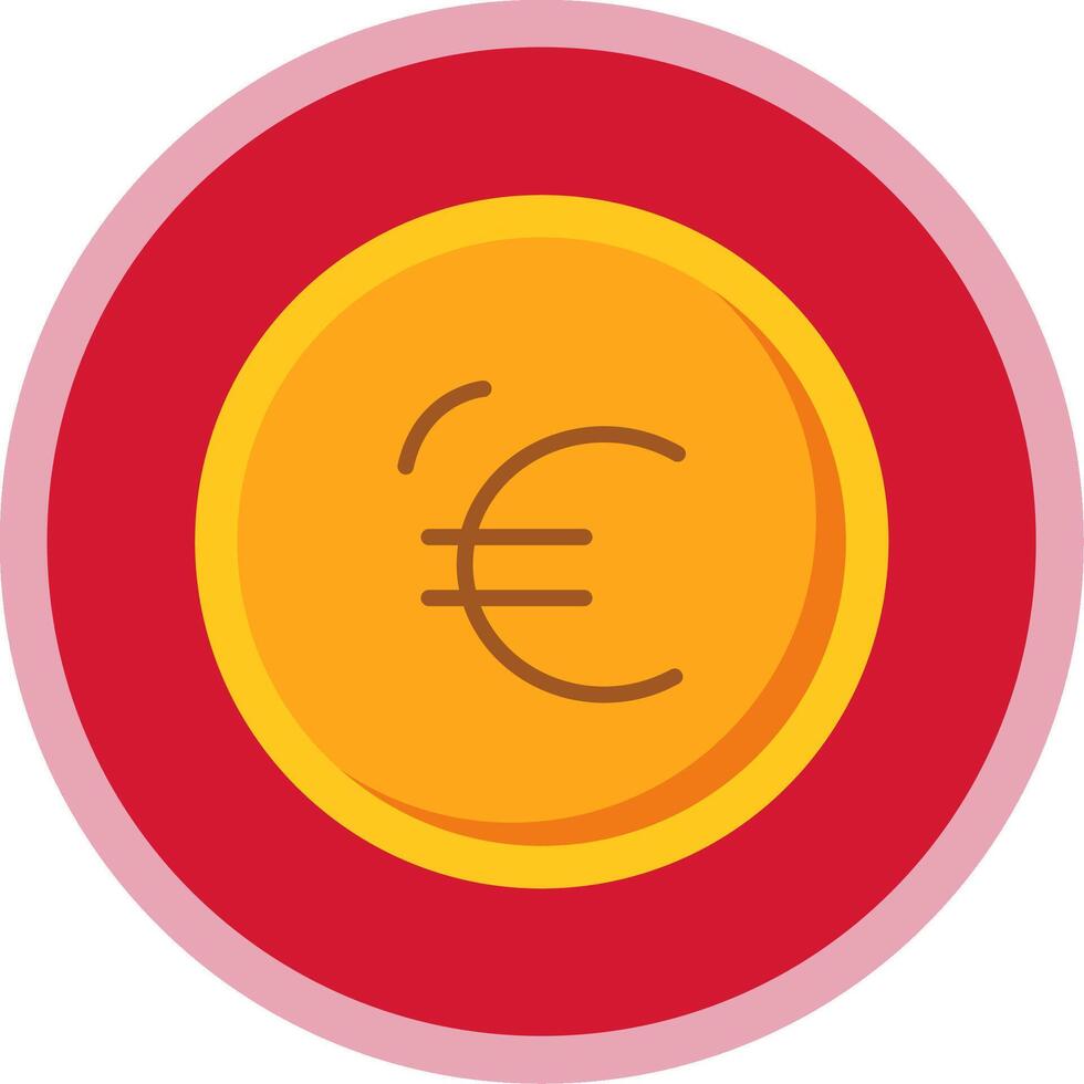 Euro Flat Multi Circle Icon vector