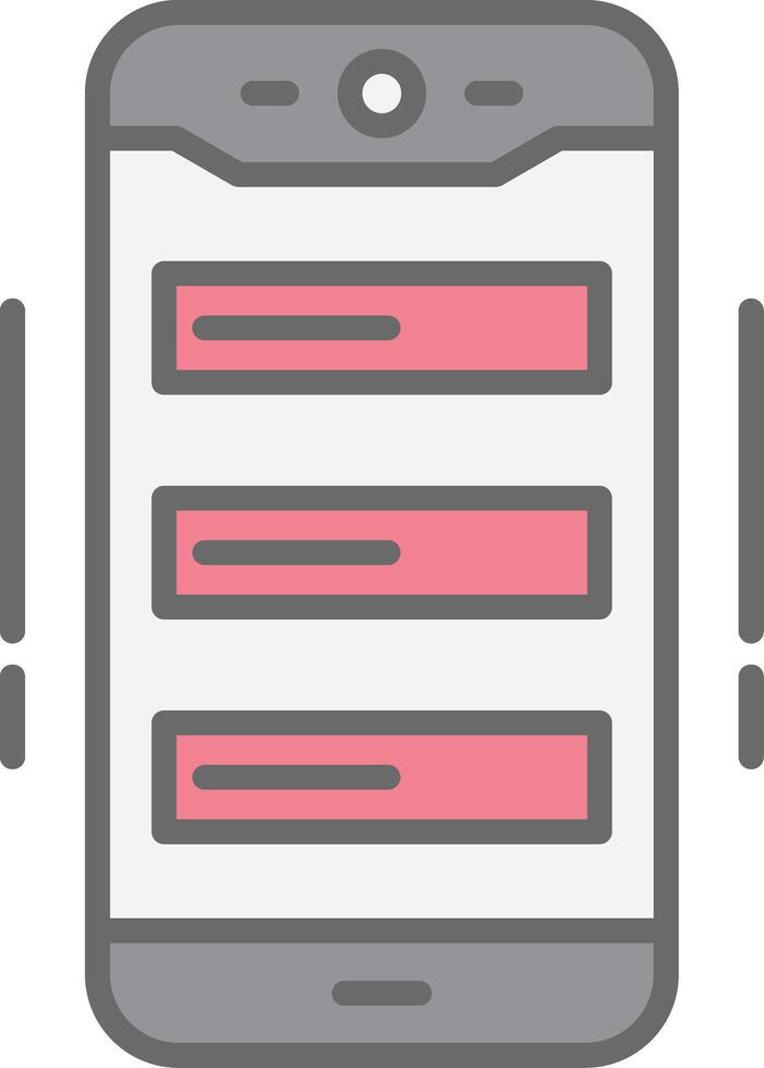 Mobile Work Line Filled Light Icon vector