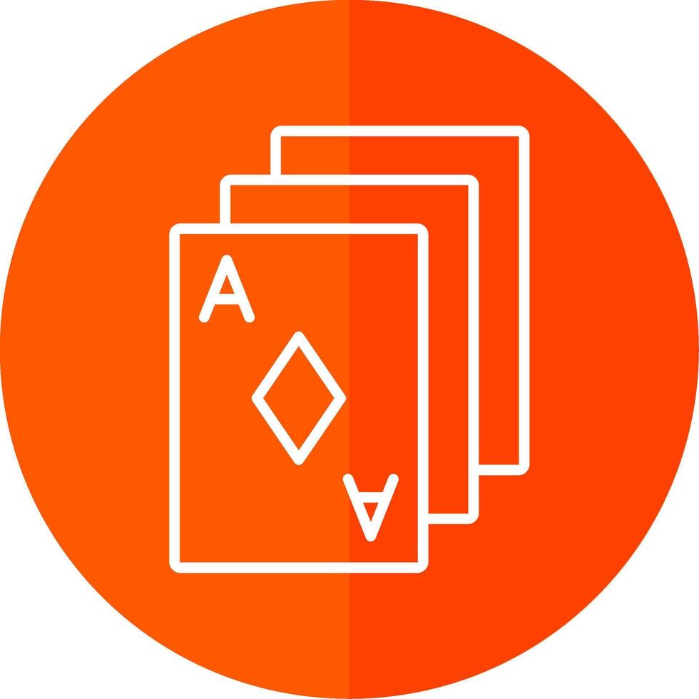 Poker Cards Line Yellow White Icon vector