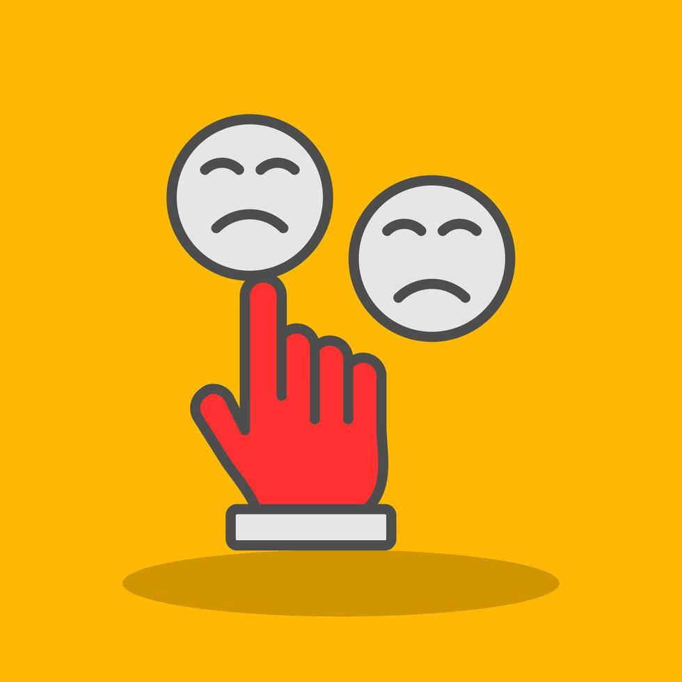 Customer Satisfaction Filled Shadow Icon vector