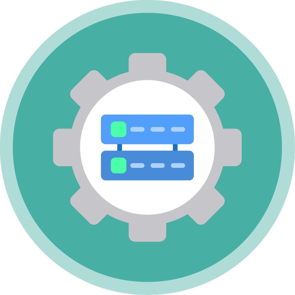 Data Management Flat Multi Circle Icon vector