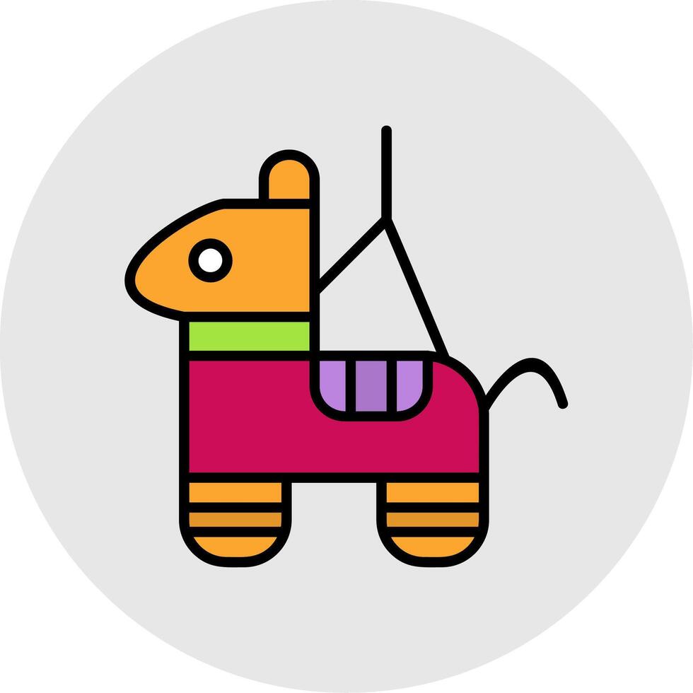 Pinata Line Filled Light Icon vector