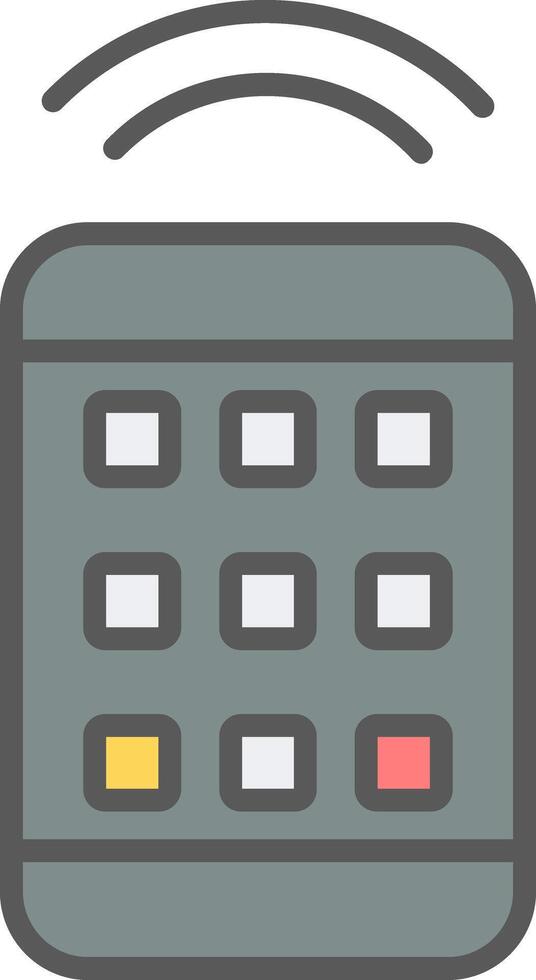 Remote Control Line Filled Light Icon vector