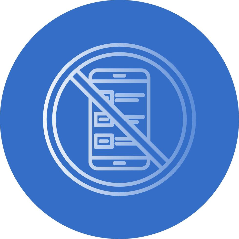 prohibido firmar plano burbuja icono vector