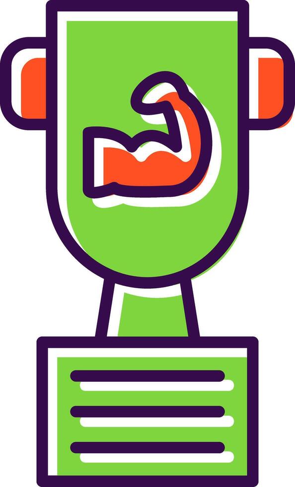 Trophy filled Design Icon vector