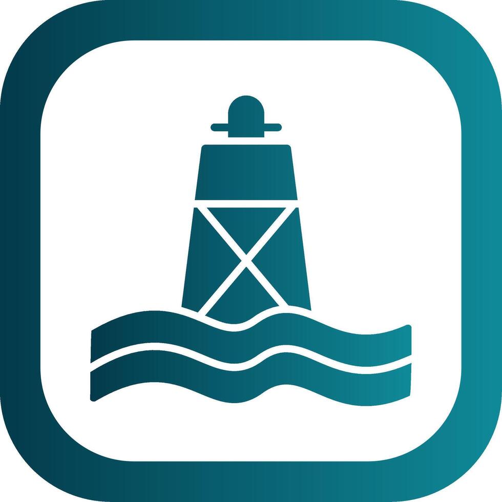 Buoy Glyph Gradient Corner Icon vector