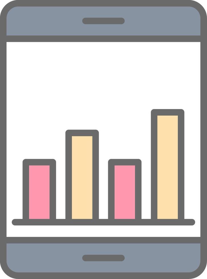 Trends Line Filled Light Icon vector
