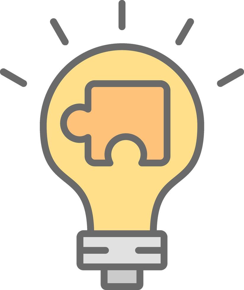 Solution Line Filled Light Icon vector