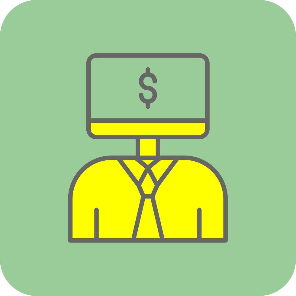 Business Filled Yellow Icon vector