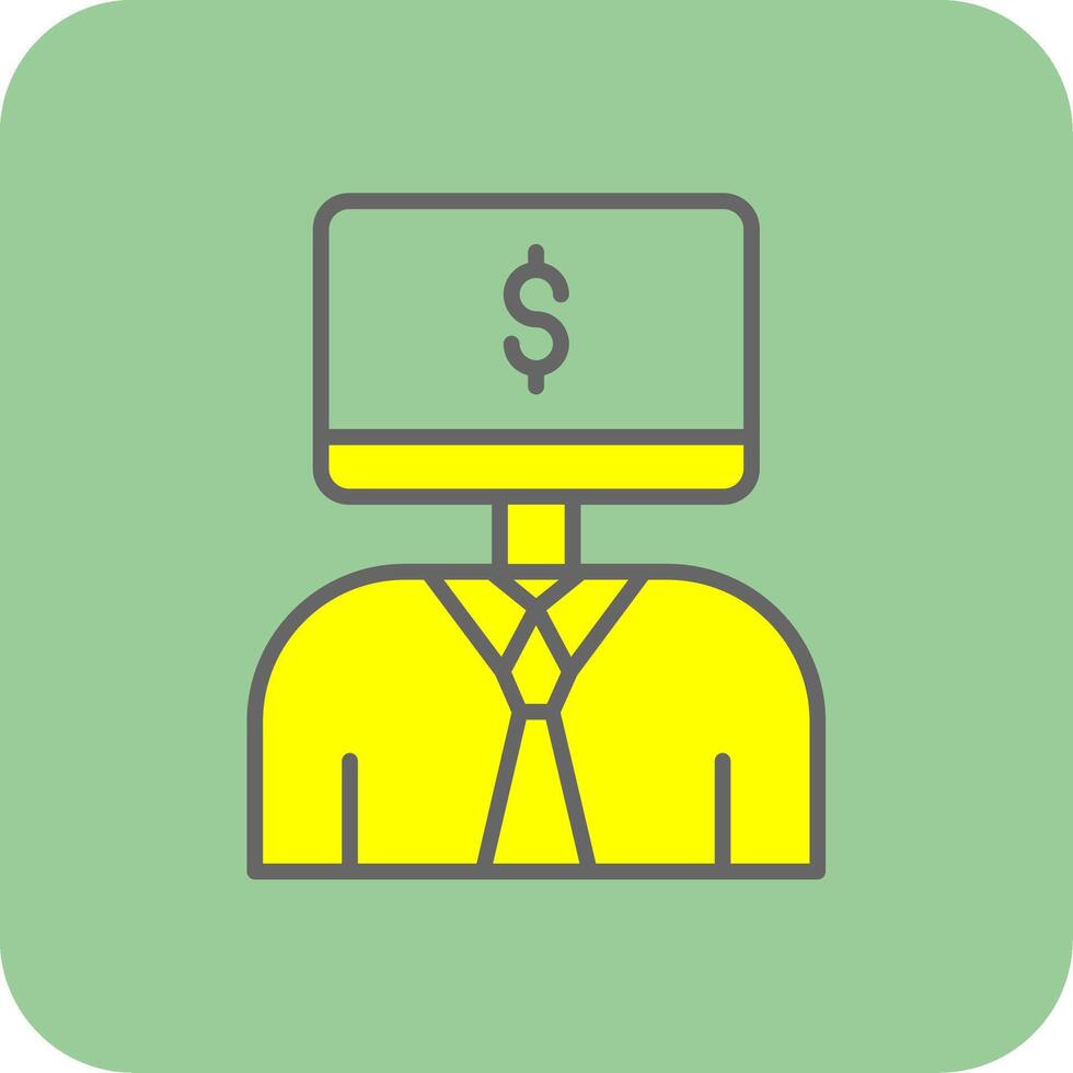 Business Filled Yellow Icon vector