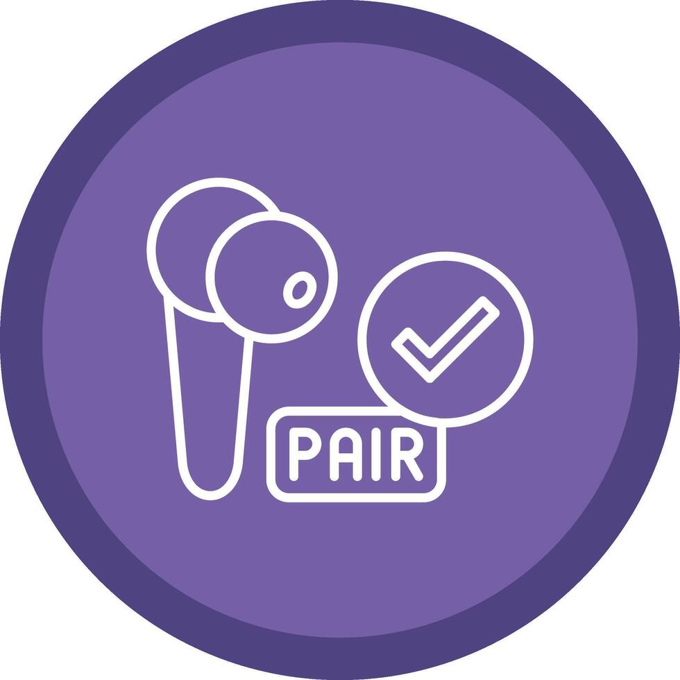 Pairing Line Multi Circle Icon vector