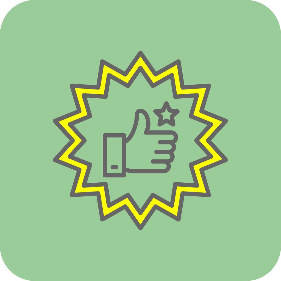 Best Choice Filled Yellow Icon vector