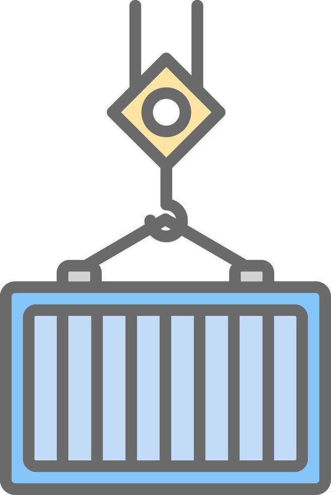 Container Line Filled Light Icon vector