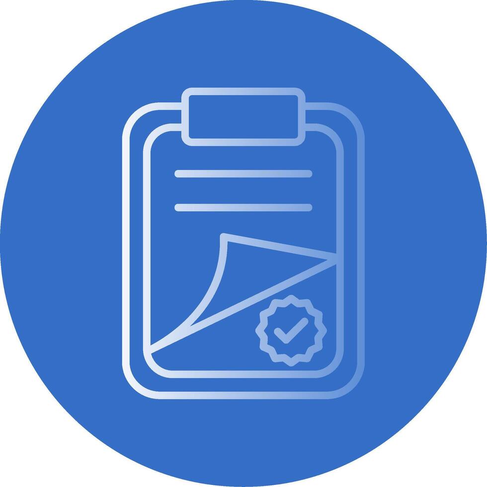 Clipboard Flat Bubble Icon vector