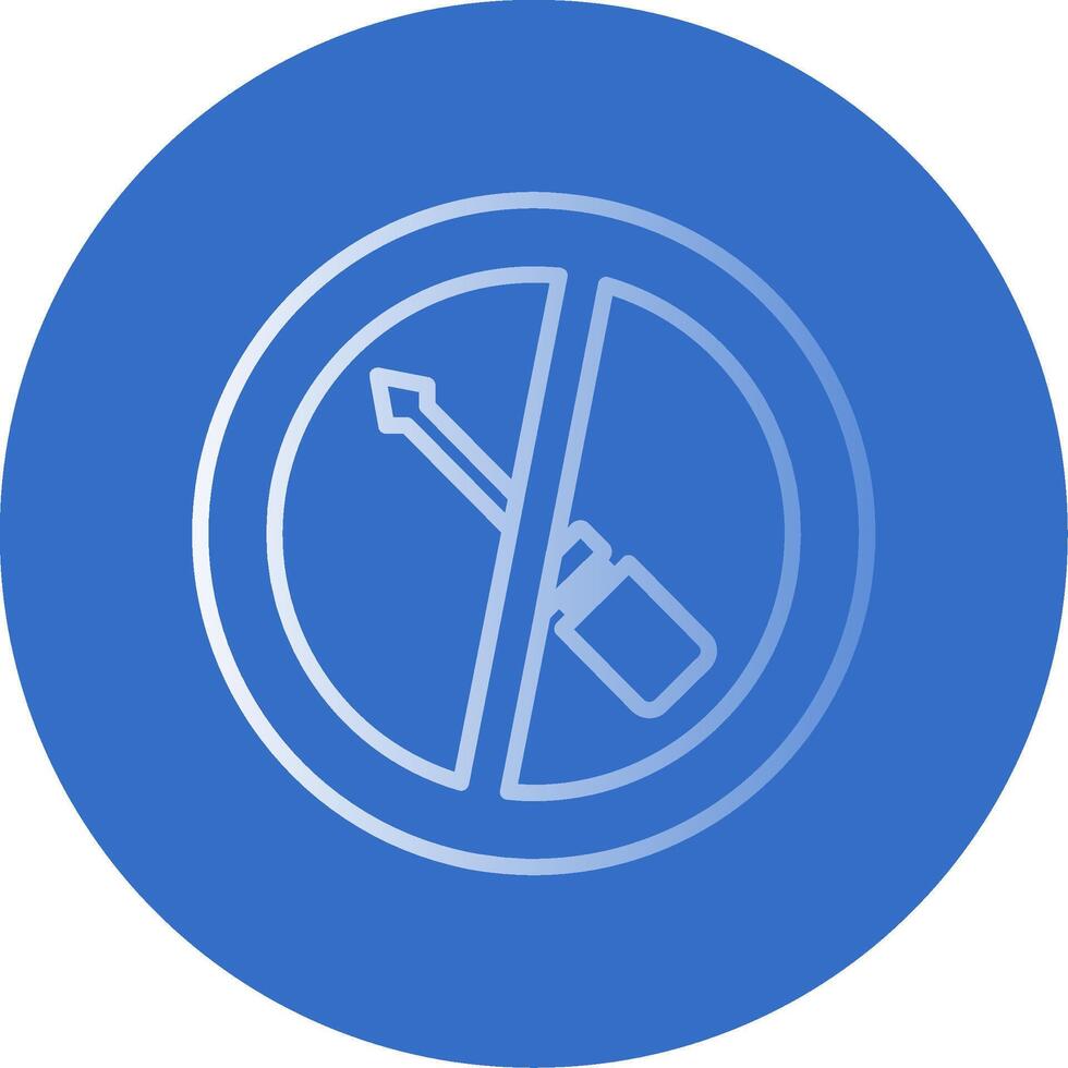 No Screwdriver Flat Bubble Icon vector