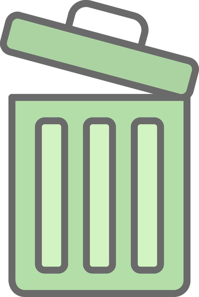 Trash Line Filled Light Icon vector