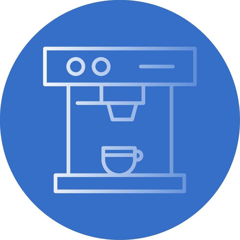 Coffee Machine Flat Bubble Icon vector