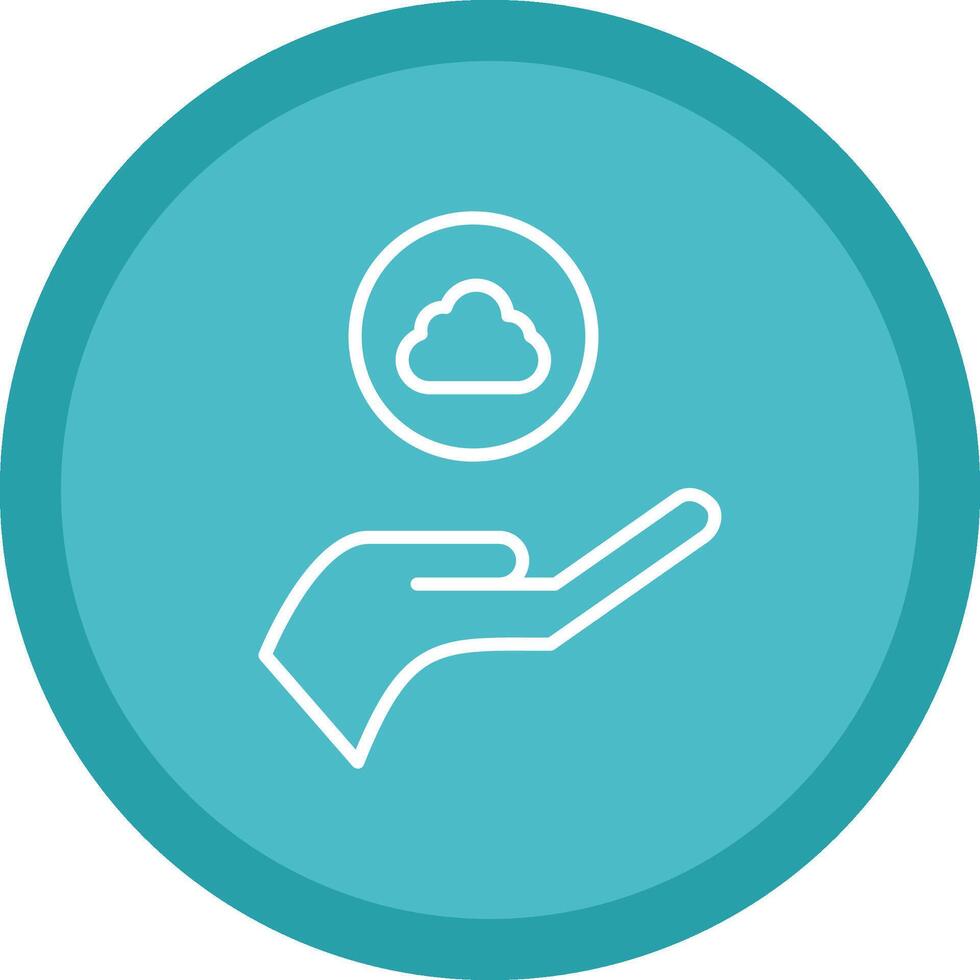 Cloud Line Multi Circle Icon vector
