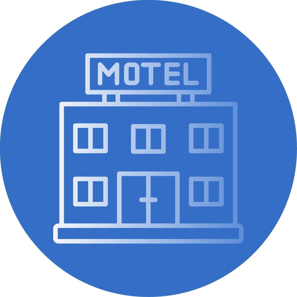 Motel Gradient Line Circle Icon vector
