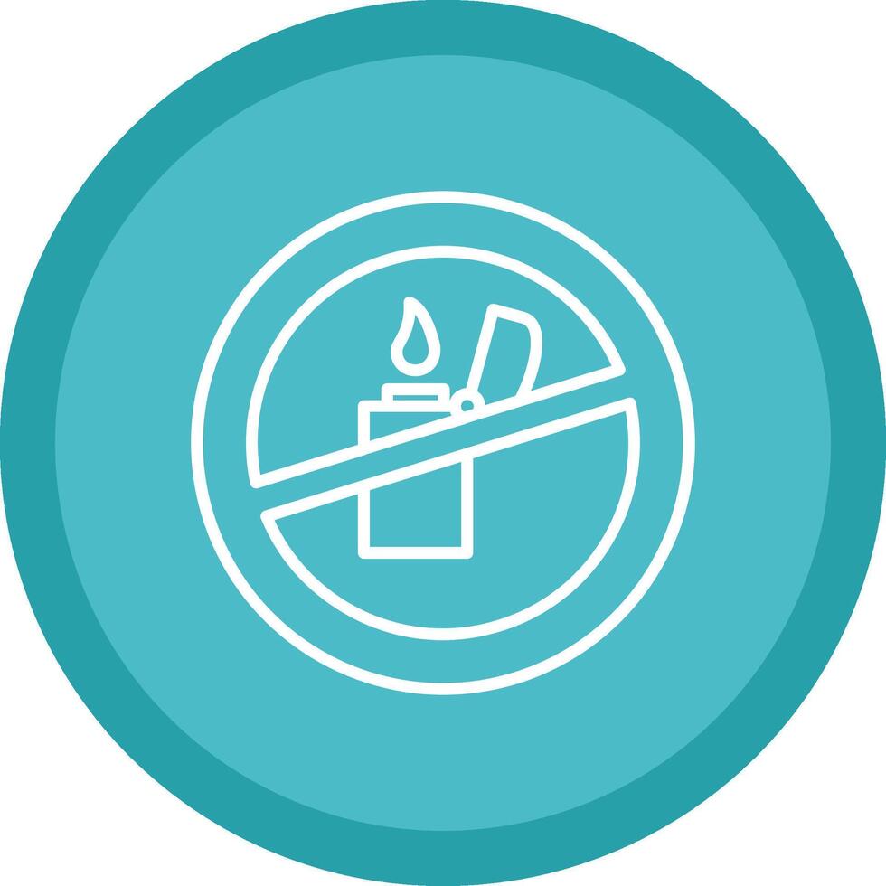 No Lighter Line Multi Circle Icon vector