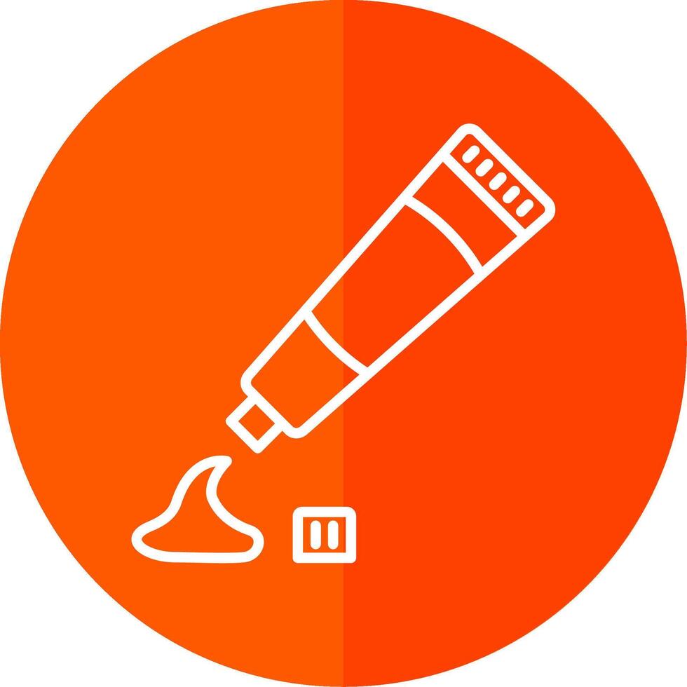 Tooth Paste Line Yellow White Icon vector