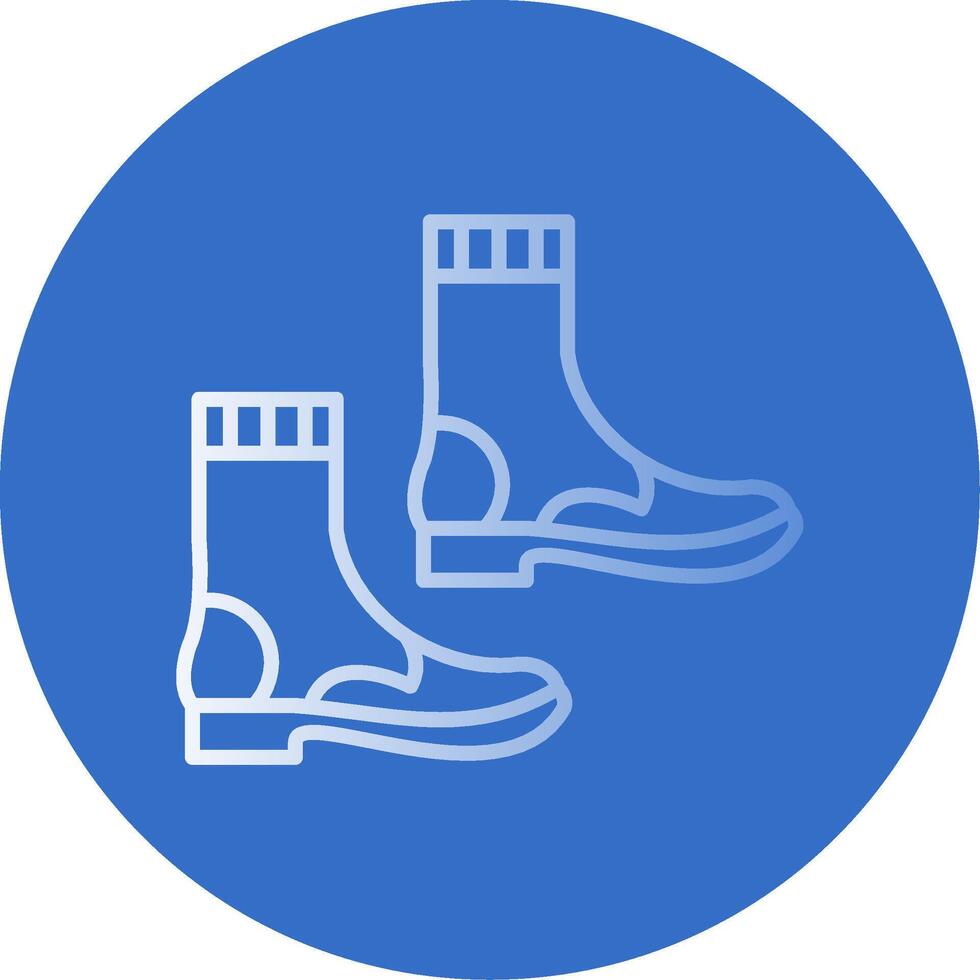 Boots Flat Bubble Icon vector