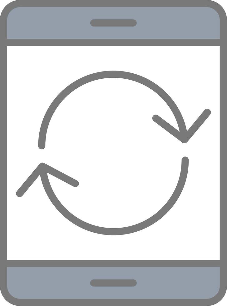 Restart Line Filled Light Icon vector