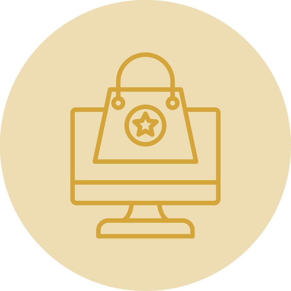 Submit Order Line Yellow Circle Icon vector