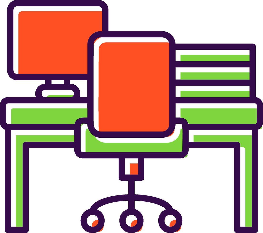 Workspace filled Design Icon vector