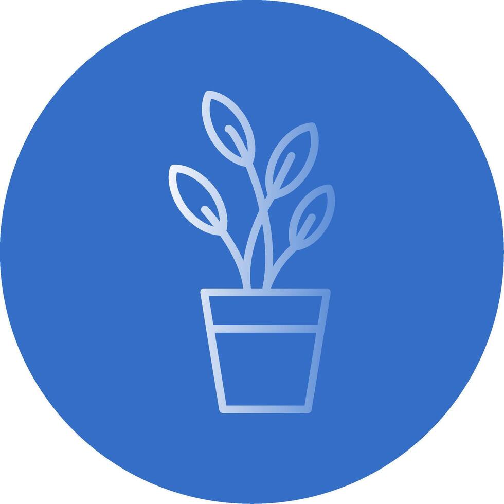 Dumb Cane Flat Bubble Icon vector