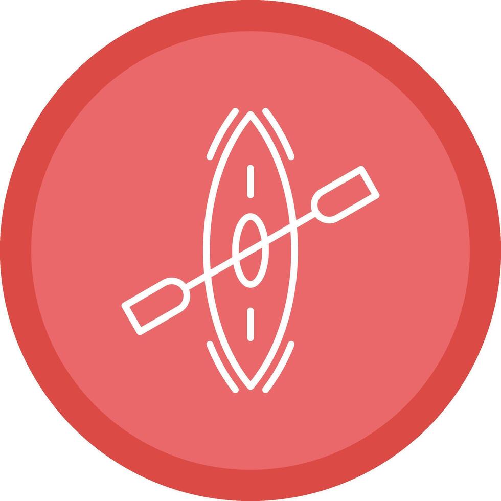 Kayak Line Multi Circle Icon vector