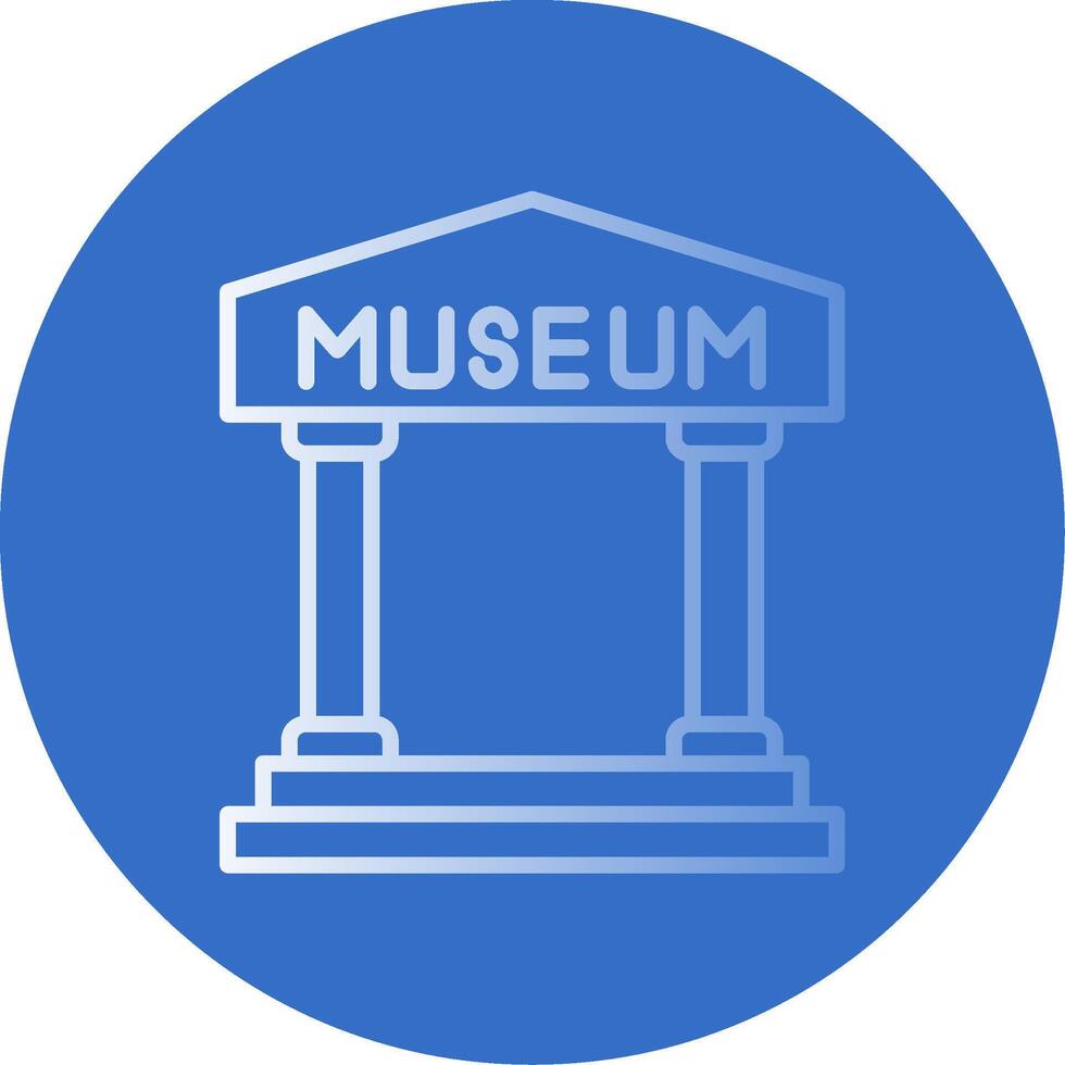 Museum Gradient Line Circle Icon vector