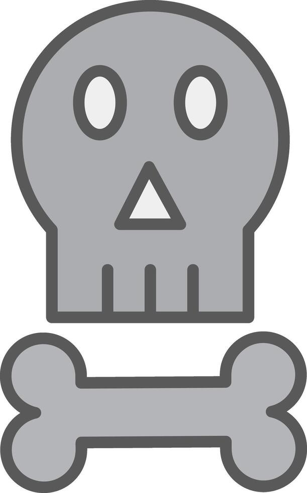 Skull Line Filled Light Icon vector