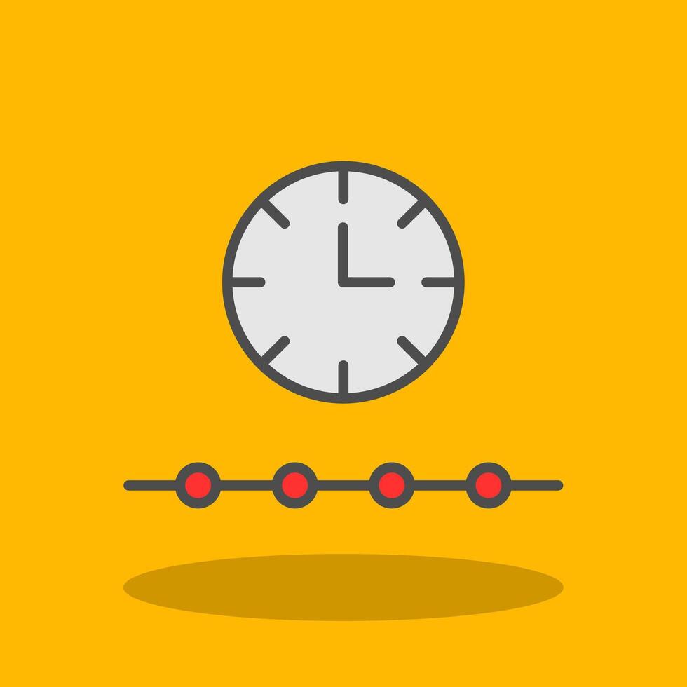 Free Time Filled Shadow Icon vector
