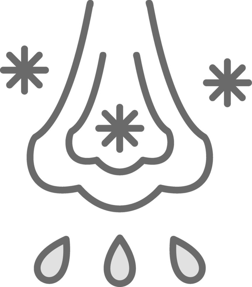 Immunlology Alergy Line Filled Light Icon vector