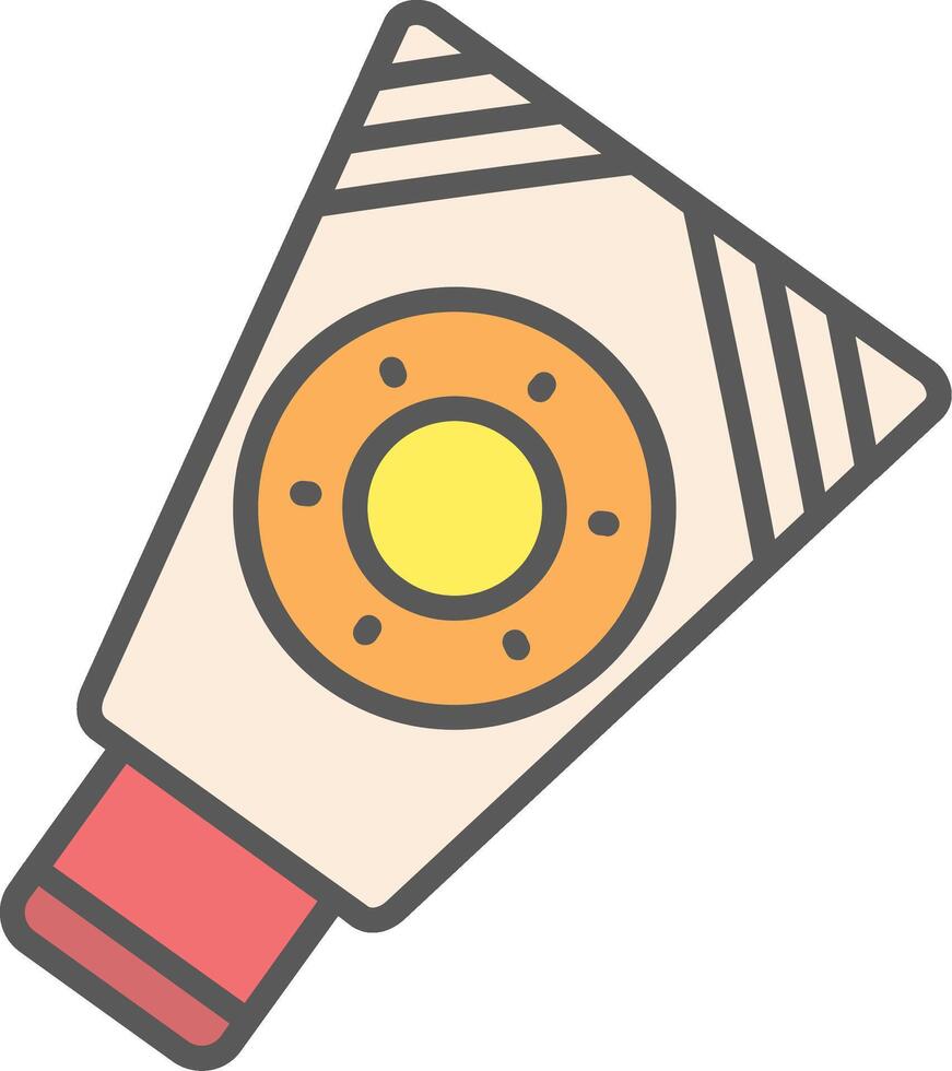 Sunscreen Line Filled Light Icon vector