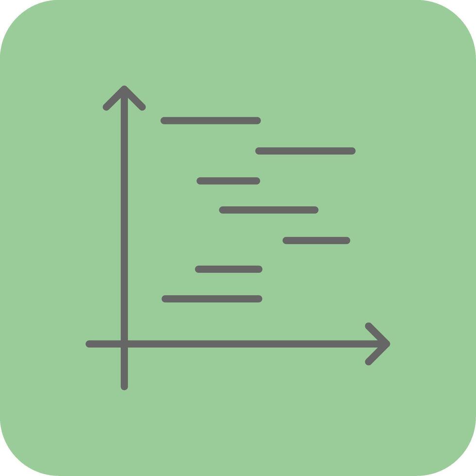 Gnatt Chart Filled Yellow Icon vector
