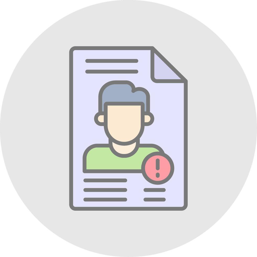 Personal Informsation Line Filled Light Icon vector