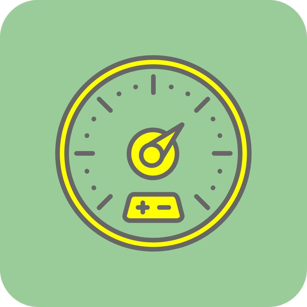 Gauge Filled Yellow Icon vector