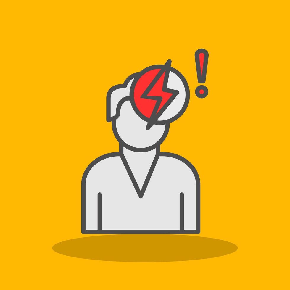 Idea Generation Filled Shadow Icon vector