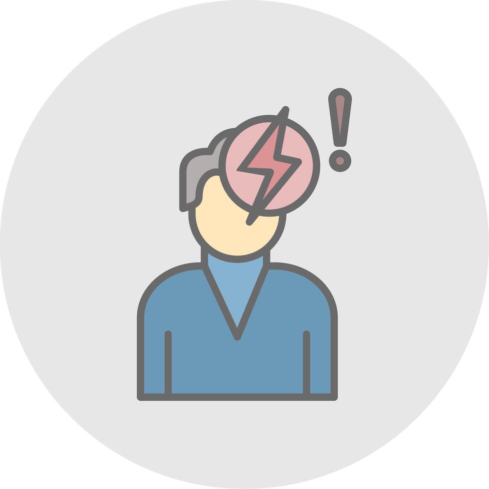 Idea Generation Line Filled Light Icon vector