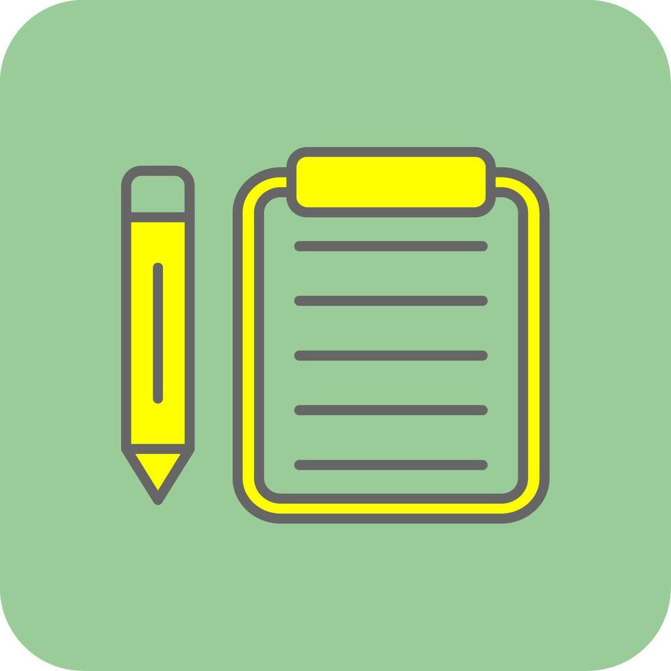 Notes Filled Yellow Icon vector
