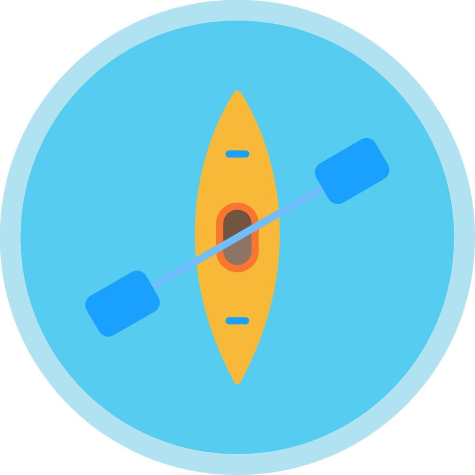 Canoe Flat Multi Circle Icon vector