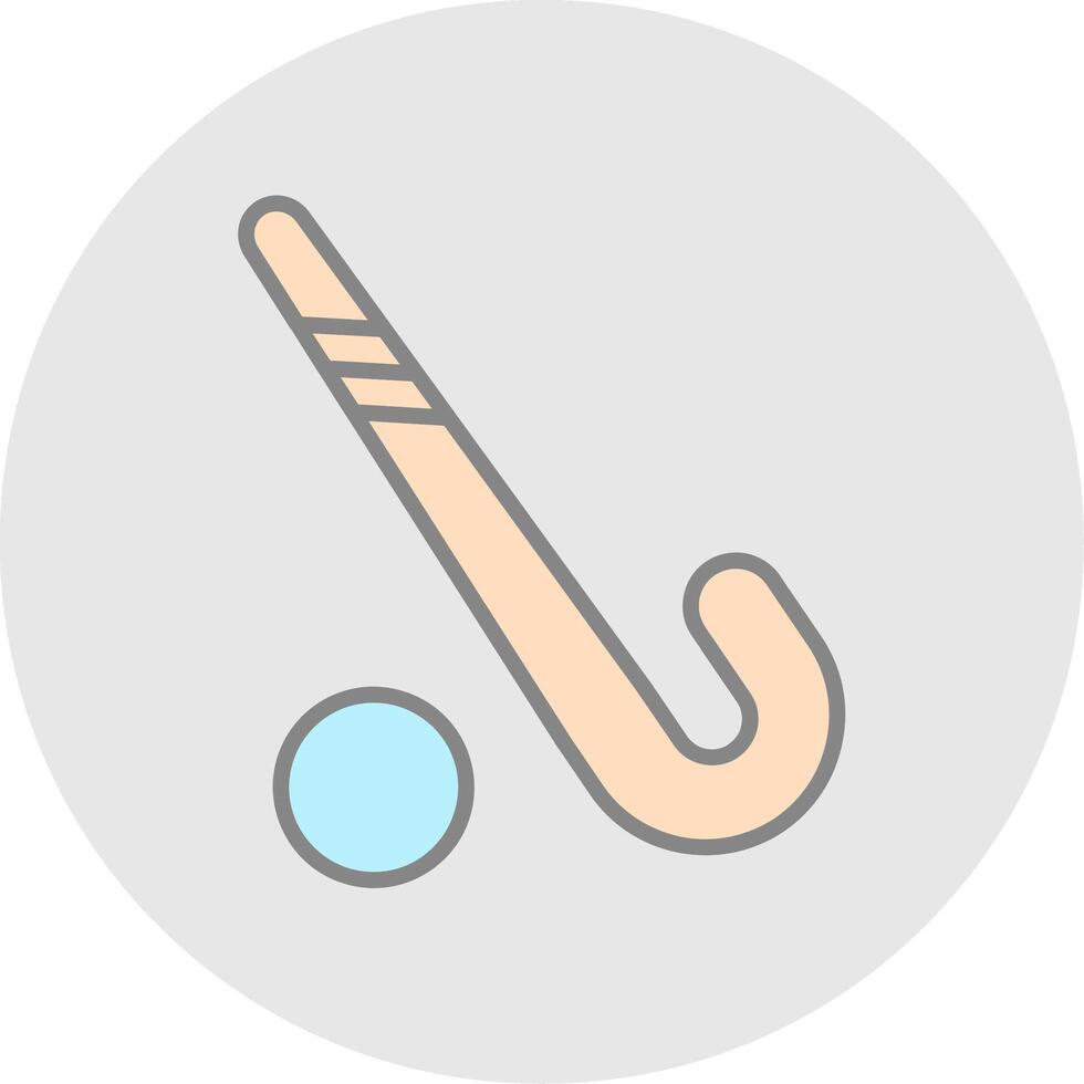 Hockey Line Filled Light Icon vector