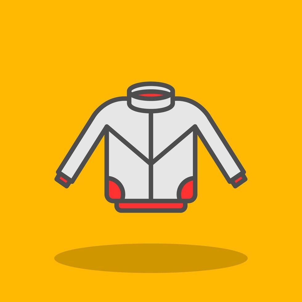 Jacket Filled Shadow Icon vector